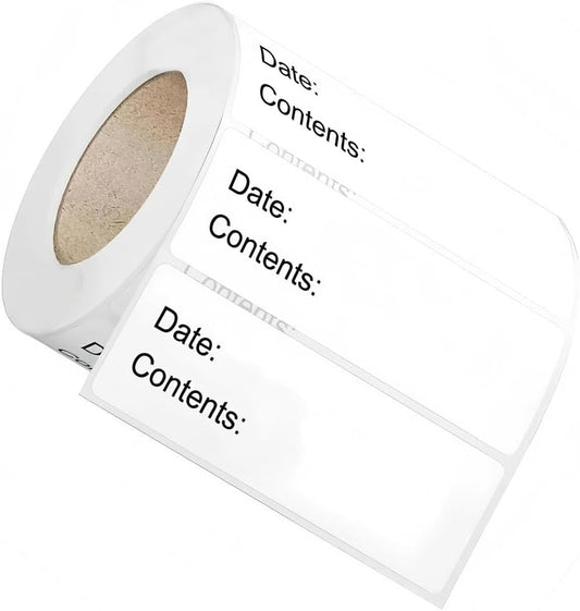 500 Pcs Removable Adhesive Freezer Food Labels, 1 x 3 Inch | Freezer Labels for Food Containers, suitable for Kitchen Food Storage