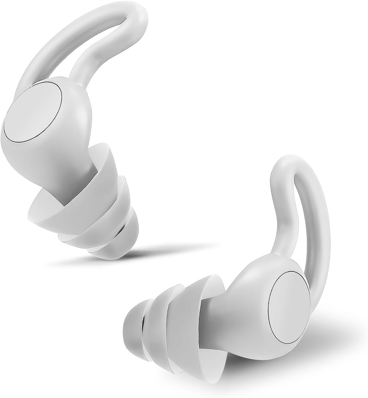 Noise Reduction Ear Plugs, NRR 50dB Ultra Comfortable Silicone Reusable Ear Plugs for Sleeping, Snoring Swimming, Studying, Concerts, Noise Cancelling and Hearing Protection Black