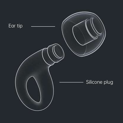 Ear Plugs for Sleeping Deep Focus, Travel, Snoring, 30dB Noise Reduction | Reusable Silicone Earplugs, Noise Cancelling, High Fidelity Hearing Protection, Black