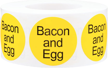 Yellow with Black Carnitas Circle Dot Adhesive Stickers, 1 Inch Round Labels, 500 Total Stickers