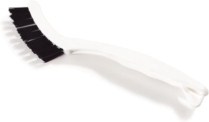 SPARTA Grout Brush with Stiff Nylon Bristles, 8 Inch, White | Flo-Pac, Stiff Crimped Nylon Bristles, 2.75-Inch Brush Section, Narrow Crevices, BPA Free