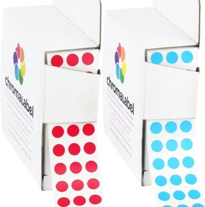 Dark Blue, Red & Yellow Dots, 1/4 Inch, 1000/Box Each Color | Writable Semi-Gloss Circle Labels in Dark Blue, Red and Yellow for Offices, Retail and Classrooms. Made in USA - Colors A