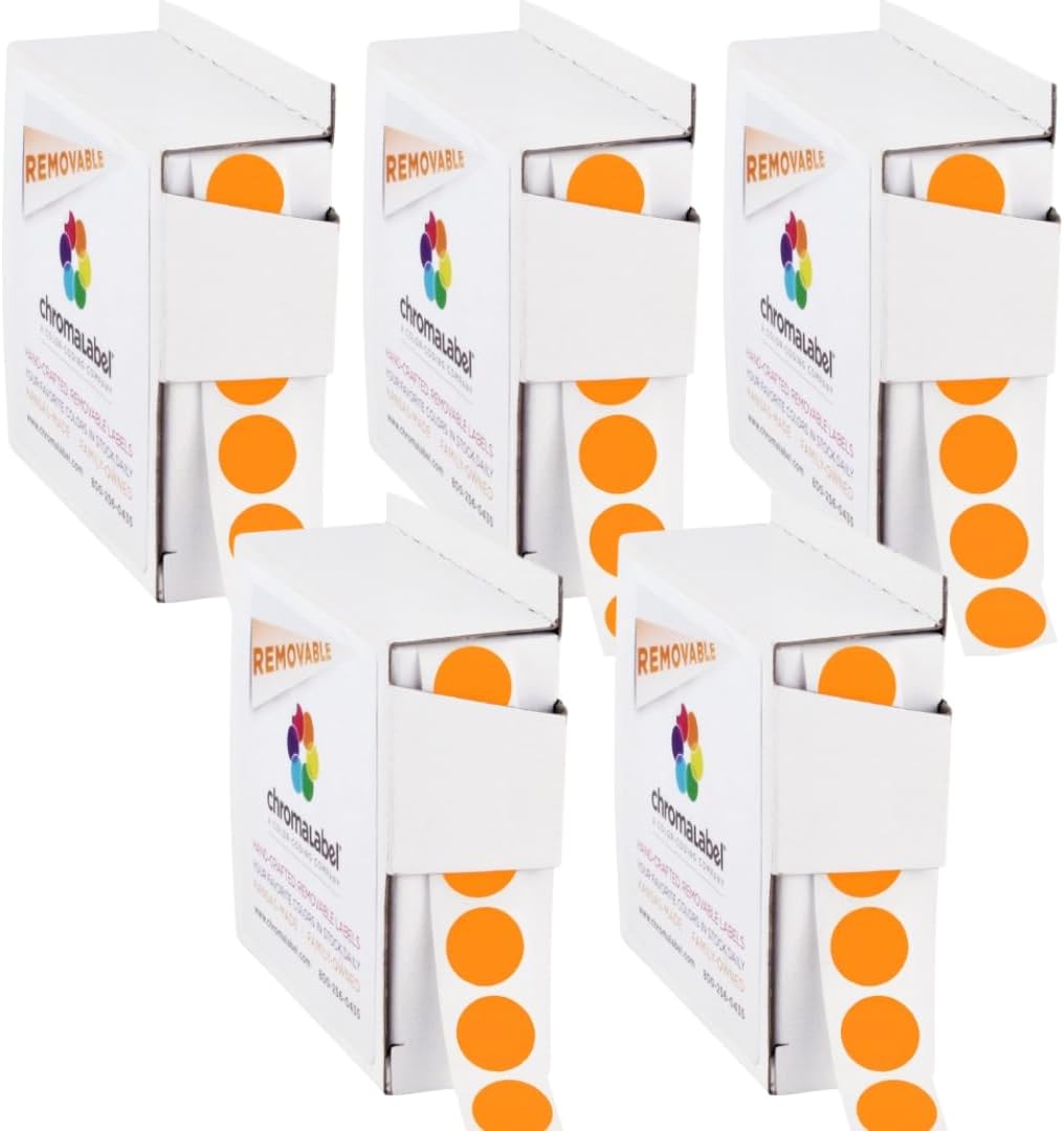 Removable Green Dot Stickers, 1/2 Inch, 1000/Box | Inventory Circle Labels with Removable Adhesive for Offices, Classrooms, Food Service, and Medical Settings. Made in USA