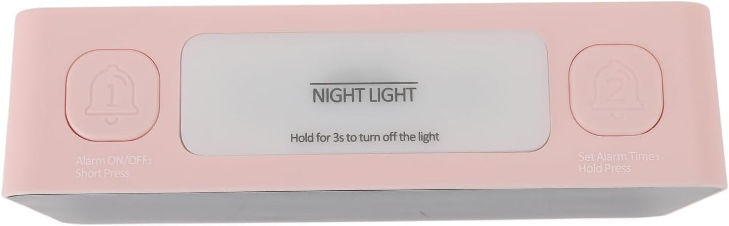 Extra Alarm Clock, Large LED Display Dual Alarm Clock with Bed Shaker, LED Digital Bed Shaking with Corded for Heavy Sleepers