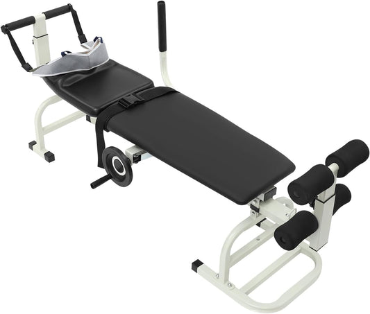 Multifunctional Body Stretcher, Spine Cervical Massage Traction Bed Folding Massage Bed Table Back Stretch Bench Body Stretching Device Bench Massage Traction Tables Cervical Traction Bed