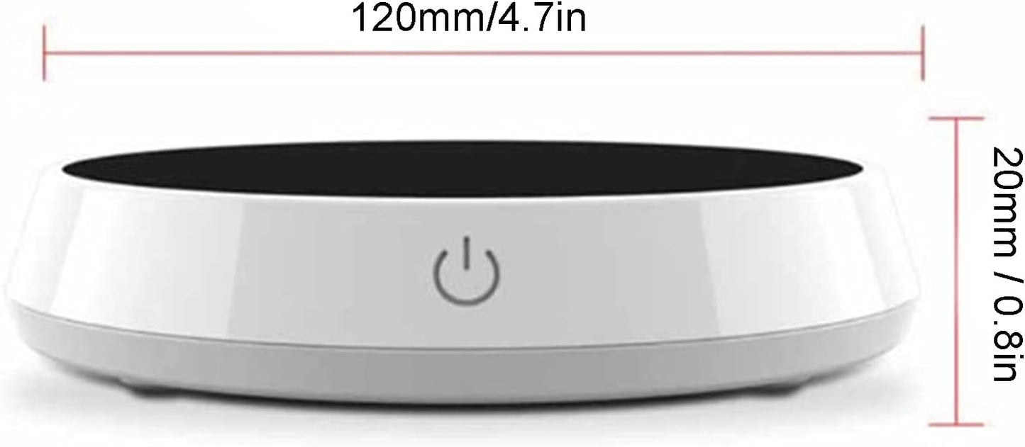 with Auto Shut Off, 18W Electric Mug Warmer Plate, Aluminum Heating for Home Office Use, Keeps Drinks Warm 40°C-60°C