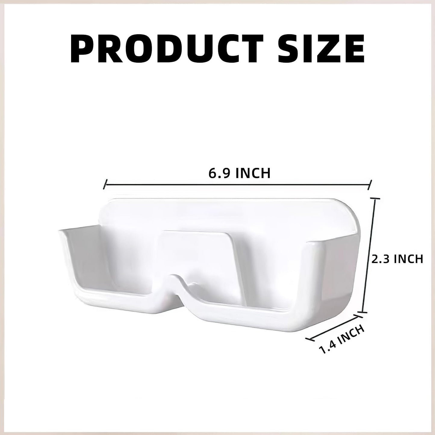 CHANGAR 4pcs Eyeglasses Holder Stand Wall Mounted Glasses Storage Stand Sunglasses Organizer Glasses Display Case Easy Wall Mounted with Adhesive Sticker, Small, White