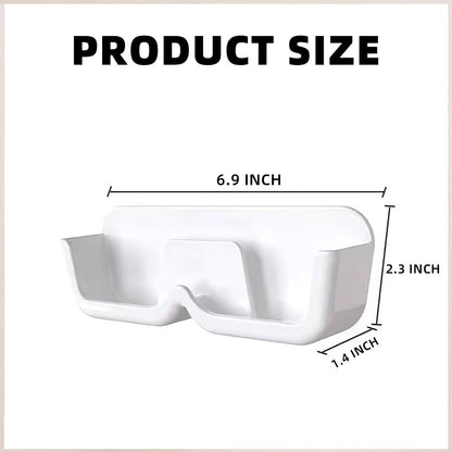 CHANGAR 4pcs Eyeglasses Holder Stand Wall Mounted Glasses Storage Stand Sunglasses Organizer Glasses Display Case Easy Wall Mounted with Adhesive Sticker, Small, White