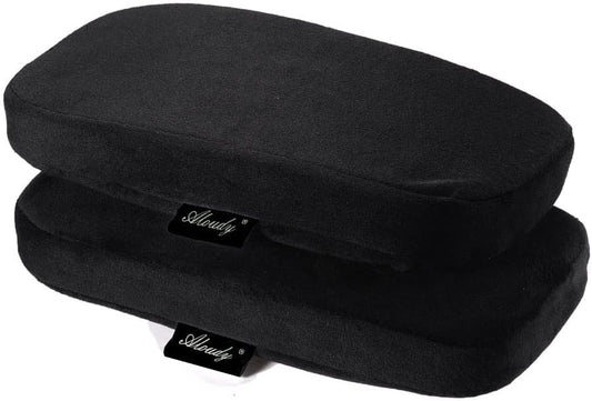 Aloudy Arm Rest Pillow, 2021 NEW Size 11” Office Chair Armrest Cover Pads, Comfy Desk Chair Cushions for Elbows and Forearms(Large, Set of 2)