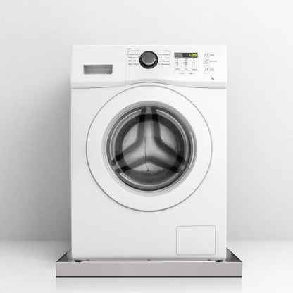 30" x 32" x 2.5" Washing Machine Pan, Leak Protection for Laundry Room | Heavy Duty 304 Stainless Steel, Washing Machine Tray with Anti-Slip Bottom Pad, Raised Edge Drain Pan, No Hole