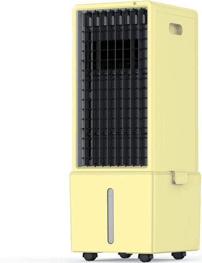 Portable Air Conditioners 4 Modes&3 Speeds,4 Ice Packs, Waterless Alert System, 12H Timer, Remote,1 Gal Detachable Water Tank, 70°Oscillation Windowless Evaporative Air Cooler for Room Office
