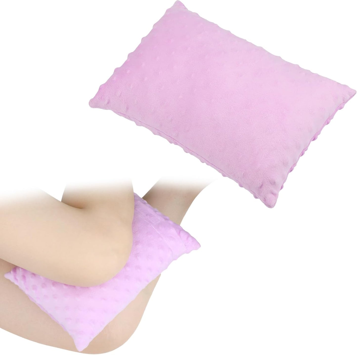 Soft Knee Pillow Leg Pillows 11" x 7.8" Small Hip Support Pillows Between Legs for Side Sleepers Sciatica Joints Pain Relief Machine Washable Post Surgery Cushion Gifts, Minky Dot Light Gray