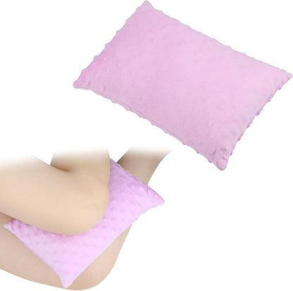 Soft Knee Pillow Leg Pillows 11" x 7.8" Small Hip Support Pillows Between Legs for Side Sleepers Sciatica Joints Pain Relief Machine Washable Post Surgery Cushion Gifts, Minky Dot Light Gray