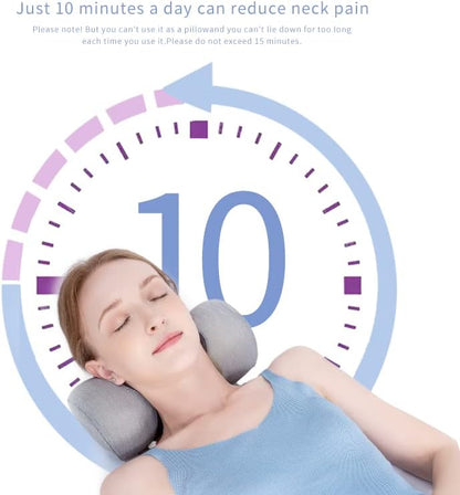 Bespilow Small Neck Roll Pillow for Sleeping, Neck Pillows for Pain Relief | Travel Cervical Support Pillow for Bed Sleep, Round Contour Memory Foam Bolster for Back Sleepers, Breathable Cover, Odorless
