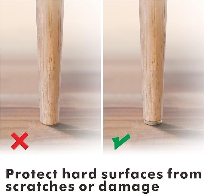 Felt Furniture Pads Self-Adhesive for Hardwood Floors, 8pcs 8" x 6" x 1/5" Cuttable Furniture Pads Square Furniture Movers, Floor Protector Cut into Any Shape, Beige