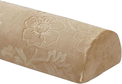 Half Moon Bolster Pillow for Legs, Knees, Lower Back and Head, Lumbar Support Pillow for Bed, Sleeping | Semi Roll for Ankle and Foot Comfort - Machine Washable Cover(@10,42x18x10cm/16.5x7x4in)