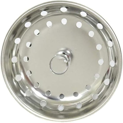 Kitchen Sink Basket Strainer Replacement for US Standard Drains (3-1/2 Inch), Premium 304 Stainless Steel Body W/with Brass Post (Spring Clip) 1 Pack