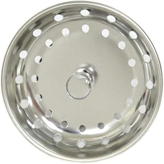 Kitchen Sink Basket Strainer Replacement for US Standard Drains (3-1/2 Inch), Premium 304 Stainless Steel Body W/with Brass Post (Spring Clip) 1 Pack