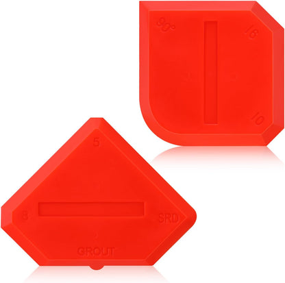 Outus 2 Pieces Caulking Tool Set Silicone Sealant Grout Tool for Kitchen Bathroom Floor Sealant Sealing(Orange)
