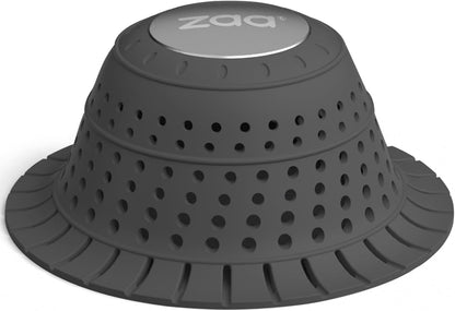 Shower Drain Hair Catcher Bathtub Drain Strainer Sink Drain Protector | Collapsible Pop-Up Drain Hair Catcher, Traps Hair & Prevents Clogs, Easy to Clean, Bathroom Fixture Accessories, Gray