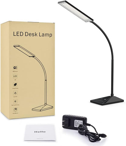Vansuny Clip on LED Desk Lamp, Eye-Caring USB Reading Light for Home Office