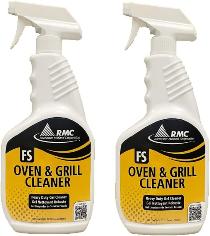 FS Oven & Grill Cleaner, Stove, Oven Heavy Duty Industrial Strength for Toughest Restaurant Kitchen Equipment Cleaning Jobs Eliminate Grime, Crust, Stains (2 Pack) 32oz