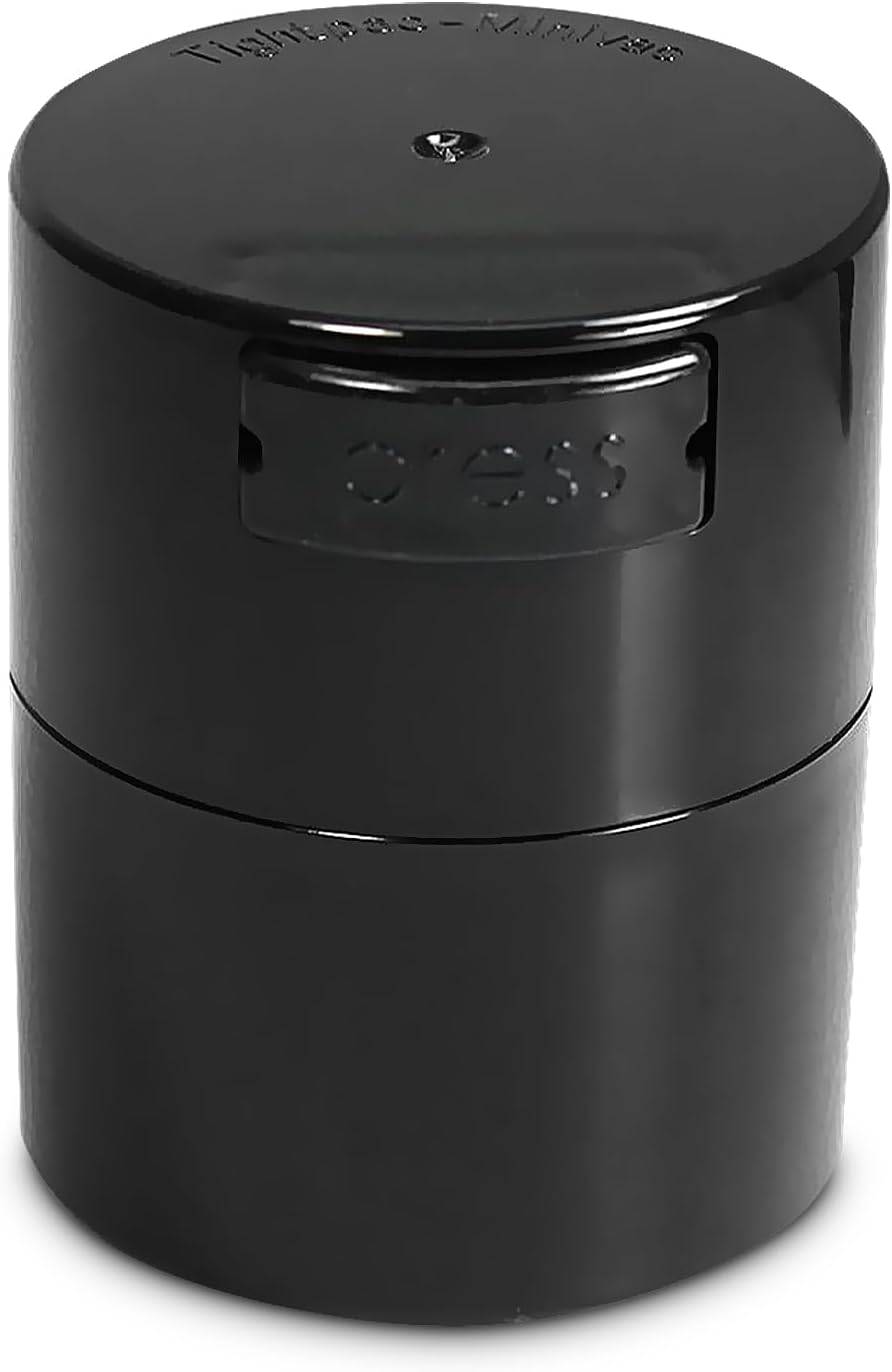 Minivac - 10g to 30 grams Airtight Multi-Use Vacuum Seal Portable Storage Container for Dry Goods, Food, and Herbs - Green Clear