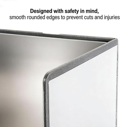 3-Sided Stainless Steel Grease Splatter Guard for Frying Pan | Block oil splashes efficiently, frees kitchen stoves, easy fold storage, fit daily home cooking