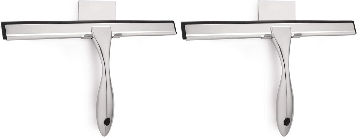 Hiware All-Purpose Shower Squeegee for Shower Doors, Bathroom, Window and Car Glass - Stainless Steel, 10 Inches