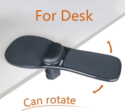 Upgrade Ergonomic Arm Rest Mouse Pads Dual Purpose for Desk and Chairs, Adjustable Armrest Wrist Support Attachment, Gaming Covers for Elbows and Forearms Pressure Relief Office Computer Desk Extender