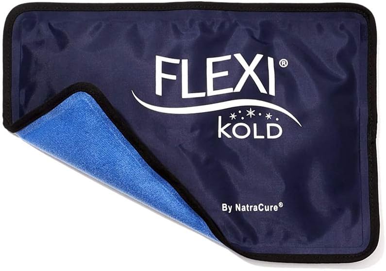 FlexiKold Reusable Gel Large Ice Pack with Straps – Cold Compress Gel Cold Pack for Injuries – Flexible Medical Ice Wrap for Back, Shoulders, Legs, Knees, Sciatica, Muscle Pain – Standard