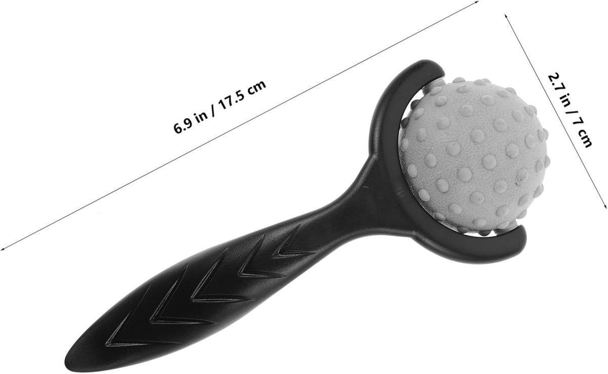 Handheld Massage Roller Stick with Deep Tissue Massage Balls for Relief and Muscle Knot Release for Back Legs Neck Compact Travel-Friendly Stretching Tool for Home and Office