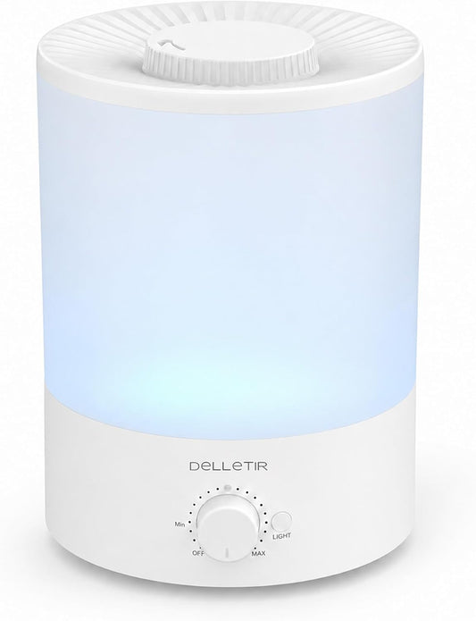 3.5L Ultrasonic Cool Mist Humidifier, Quiet Top Fill Humidifier with Auto Shut-Off, Adjustable Mist Output for Bedroom, Baby Room, Plants, and Large Rooms