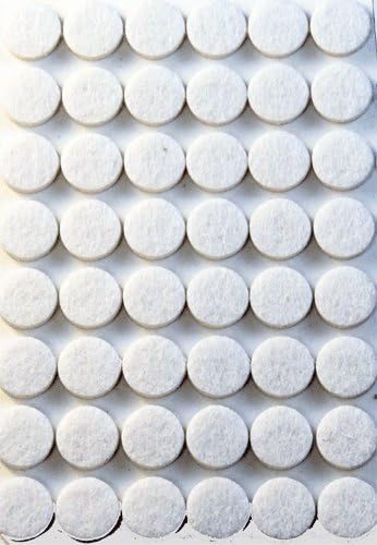 48 Pieces White Felt Self Adhesive Bumpers | Strong Adhesive