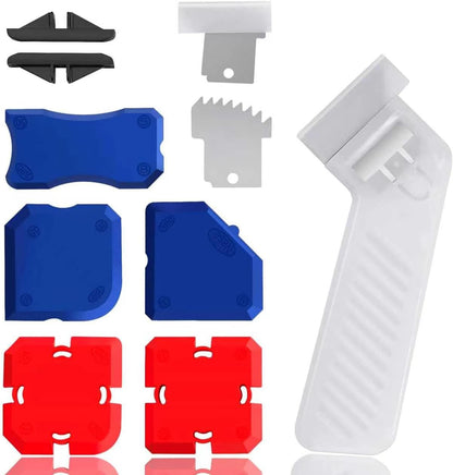 Caulking Tool Kit with Caulk Remover & Putty Knife Scraper | Multifunctional Caulking Tool Set with Caulk Remover, Professional Putty Knife Scraper for Smooth, Clean Sealant Joint