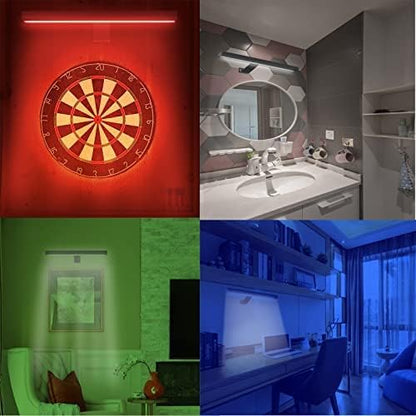 MIOBLUE Rechargeable Picture Lights with Remote,Full Metal Painting Light Display LED Battery Lamp with 3 Lighting Modes, Dimmable Dartboard Light with Timer for Frame Portrait Art
