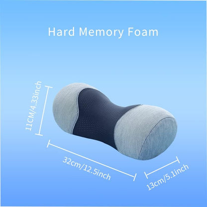 Bespilow Small Neck Roll Pillow for Sleeping, Neck Pillows for Pain Relief | Travel Cervical Support Pillow for Bed Sleep, Round Contour Memory Foam Bolster for Back Sleepers, Breathable Cover, Odorless