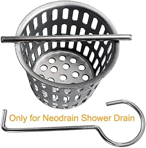 Neodrain Shower Drain Hair Catcher, 2-Pack,Only Fit Neodrain Shower Drain | 304 Stainless Steel Hair & Debris Strainer with Lifting Hook,Filter Basket for Bath Drains,Reusable Trap for Clog-Free Drains