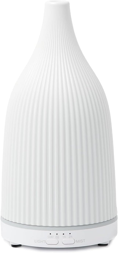 TTJ 70ml Essential Oil Diffuser, Ultrasonic Aromatherapy Diffuser with DC 5V USB Power, Timer Function, Dimmable LED Night Light, Quiet Cool Mist Humidifier for Home Office Bedroom Yoga Spa,One White