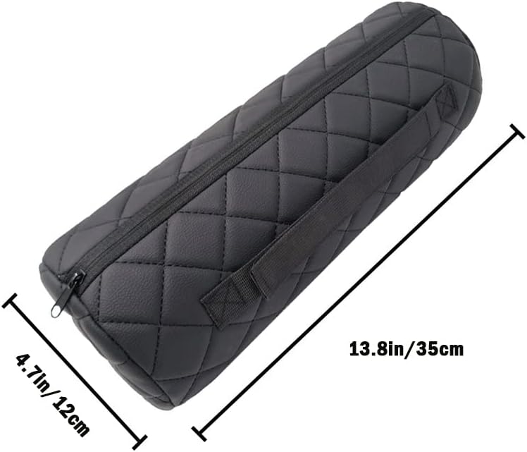 Car Neck Pillow for Pain Relief,Cars Seat Long Back Cervical Neck Support Pillow,Car Side Travel Headrest Round Roll Log Cylinder Pillows for Driving Seat,Memory Foam(Black)