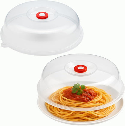 JapanBargain Microwave Plate Cover with Steam Vent, Easy Grip Splatter Guard Lid for Food Reheating, BPA-Free Plastic Dishwasher Safe, Made in Japan, 9 Inch
