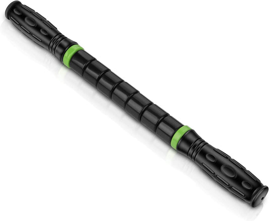 iGreely Premium Muscle Roller the Ultimate Massage Roller Stick 17 Inches Recommended By Physical Therapists Promotes Recovery Fast Relief for Cramps Soreness Tight Muscles-White