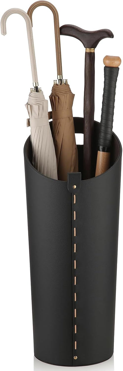 Tall Umbrella Holder White That won't Tip Over and Removable Drip Water Tray Modern Farmhouse Home Decor Umbrella Bucket Rack Can Storage 10 Different Sizes of Golf Umbrellas Canes etc