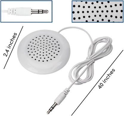 KUJOBUY Pillow Speaker 3.5mm Mini Under Pillow Music for iPod Flat Speaker for Phone Sleep or Hypnosis Sound Portable Sleeping Sound Small Sleeping Audio System for MP3