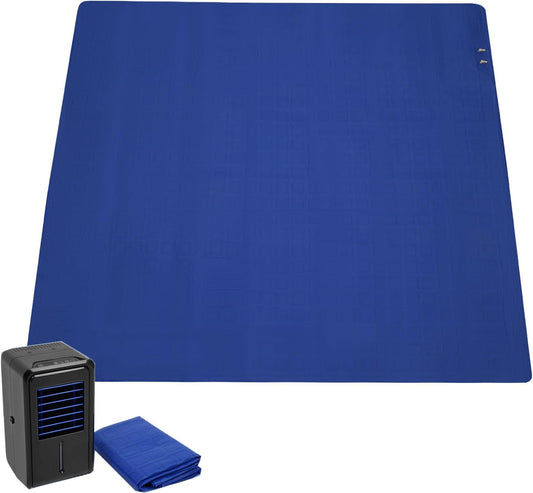Water Cooling Mattress Pad, Bed Cooling System Negative Ion Technology | Portable Bed Chiller, 4 Fan Speed Settings & Dual Control Methods, Full Mattress Cooling Pad for Hot Sleepers (63x55in)