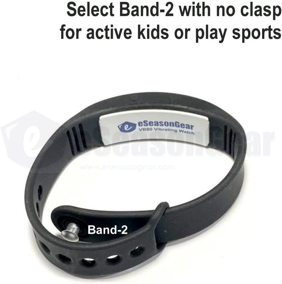VB80 12 Alarm Vibrating Watch, Silent Vibration Shake Wake ADHD Medication Reminder