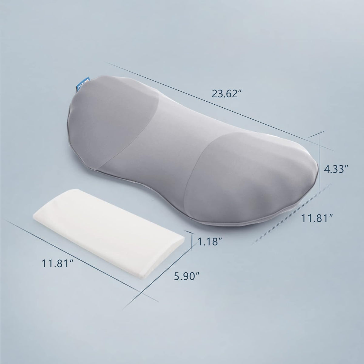 RESTCLOUD Adjustable Lumbar Support Pillow for Sleeping Memory Foam Back Support Pillow for Lower Back Pain Relief and Sleeping, Lumbar Support Pillow for Bed and Chair