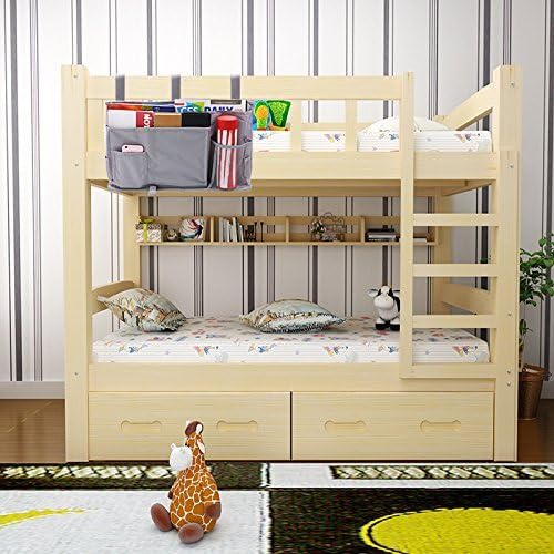 Large Pocket Bedside, Hanging Storage Organizer for Books,Phones,Tablets,Accessory and TV Remote - Best for Headboards, Bed Rails, Dorm Rooms, Bunk Beds, Apartments, Bathrooms &Travel (Light blue)