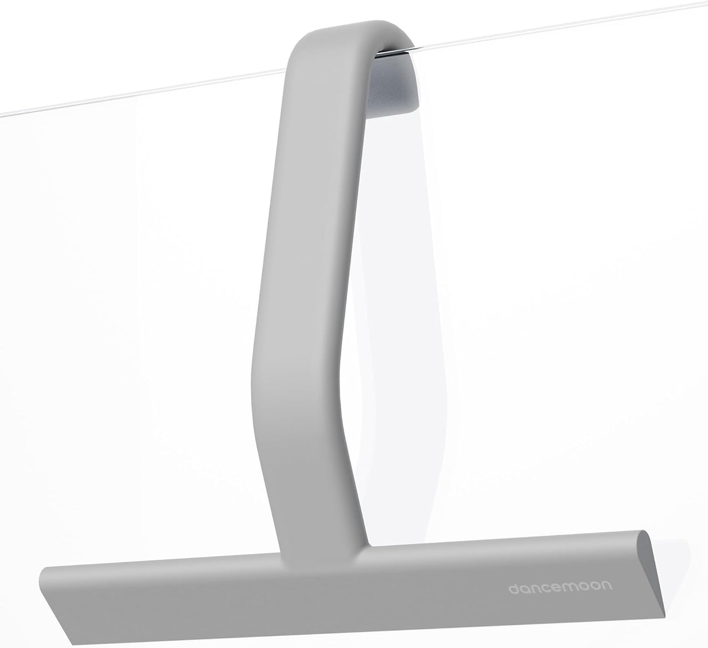 JustHang Shower Squeegee with Built-in Hook, 10-Inch Black | Award-Winning Design, All-One-Piece Soft-Touch Silicone, for Glass Door, Bathroom, Window, Mirror, Tile Wall, Car