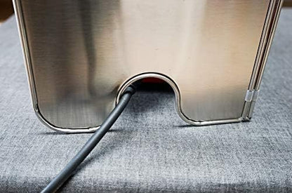 Splatter Guard for Cooking - Grease Splatter Screen - 4 Sided Splatter Guard Compact Type - Stainless Steel - Unfold 33.26 in x 14.17 in - Fold 8.26 in x 14.17 in x 0.86 in